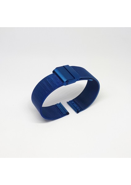 Atasaat Lacivert Mavi Renk Hasır Ince Örgü Çelik Kaplama Metal Saat Kordonu 20 mm fiyatları