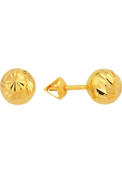 22 Ayar Altın Top Küpe 2.50 gr