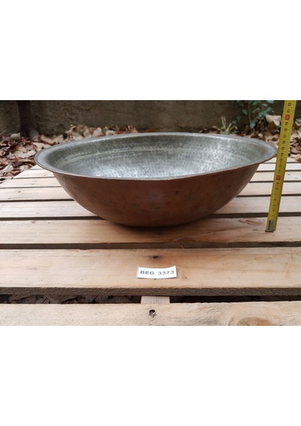 El Işi Bakır Hamur Karma Teknesi Çap 50 cm BEG_3373