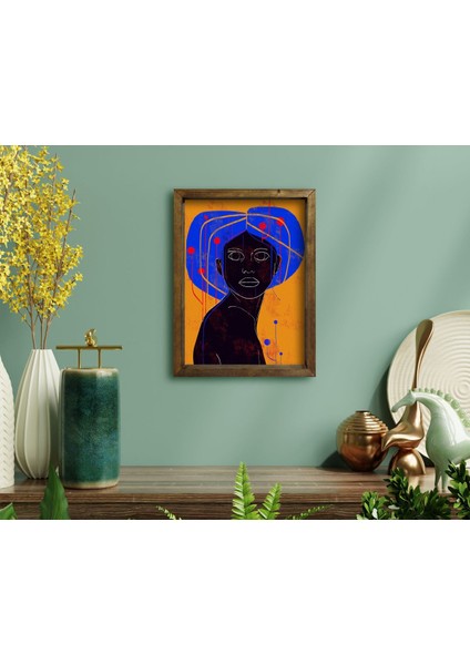 Gift Doğal Masif Ahşap Çerçeveli Tablo-29