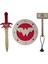 Ahşap Oyuncak Seti Wonder Woman Kalkanı Kılıcı ve Ahşap Tor Thor Çekici 1
