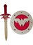 Ahşap Oyuncak Seti Wonder Woman Kalkanı Kılıcı ve Ahşap Tor Thor Çekici 3