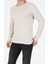 Slim Fit Yuvarlak Yaka Erkek Bej Kazak 1