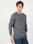 Slim Fit Yuvarlak Yaka Erkek Mavi Kazak 1