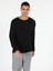 Slim Fit Yuvarlak Yaka Erkek Siyah Kazak 1