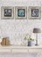 Decor Çerçeveli Taş Duvar Dekoru Tablo Pano 3'lü 20 x 20 cm 2