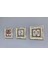 Decor Çerçeveli Taş Duvar Dekoru 20 x 20 cm 3 Lü Set Kaftan Vav 3