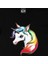 Renkli Unicorn Siyah Tişört 2