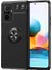 - Xiaomi Redmi Note 10 Pro - Kılıf Yüzüklü Karbon Ravel Silikon Kapak - Siyah 1