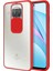 Xiaomi Redmi Note 9 Pro 5G Kapak Lensi Açılır Kapanır Kamera Korumalı Silikon Kılıf - Kırmızı 1