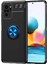 Xiaomi Redmi Note 10S Kılıf Renkli Yüzüklü Manyetik Silikon Kapak Siyah - Mavi 1