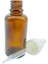 Cam Amber Şişe Ince Cam Damlalık Kırılır Kapak Beyaz 10 Adet 30 ml 1