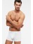 Erkek Penye Likra Tight Boxer 2 Li Beyaz S-2xl 2
