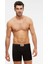 Erkek Penye Likra Spor Arsenal Boxer 2 Li Siyah S-2xl 1