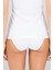 Kadın Penye Likra Basic Bikini Slip Külot 2 Li Beyaz 36-44 2