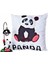 Panda Masa Lambası Işıklı Biblo Panda Puf Yastık Panda 2'li Set 1