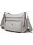Özel Krinkıl Kumaş Çapraz Çanta Gri 1115 2