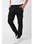 Slim Fit None Denim Yandan Cepli Bel Bağcıklı, Paçaları Lastikli Esnek Kumaş Erkek Kargo Pantolon 2