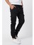 Slim Fit None Denim Yandan Cepli Bel Bağcıklı, Paçaları Lastikli Esnek Kumaş Erkek Kargo Pantolon 3