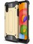 Samsung Galaxy A01 A015 Kılıf Koruyucu Çift Katmanlı Armor Case Gold 1