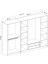 Kale 190 cm 6 Mebran Kapaklı 2ç Taçlı Dolap - Beyaz 5