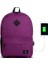 Smart Bag Specta USB Şarj Girişli Akıllı Sırt Çantası Mürdüm 2
