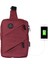 Smart Bag Usb'li Çapraz Göğüs Çantası 1504 Bordo 2