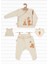 Tinylamb Fluffy Bear Organik Pamuk Penye Yeni Doğan Mini Set Patikli Pijama ve Uzun Kollu Kruvaze - 4 Parça 1