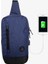 Smart Bag Usb'li Çapraz Göğüs Çantası 1501 Lacivert 1
