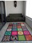 Çini Kaymaz Tabanlı Yıkanabilir Halı Kilim Yolluk Dijital Baskı Mavi8 1