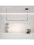 Modern LED Avize Owal Sarkıt Avize 3000K Siyah 1
