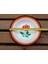 Kenarı Turuncu Kırmızı Güllü Desenli Çap Çinko Tabak 25 cm BEG_33 2
