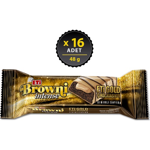Eti Browni İntense Gold Çikolatalı Kek 48 g x 16 Adet
