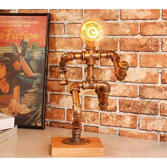 Ramdet Hediyelik Kitap Okuma Lambası, El Yapımı Robot Masa Lambası