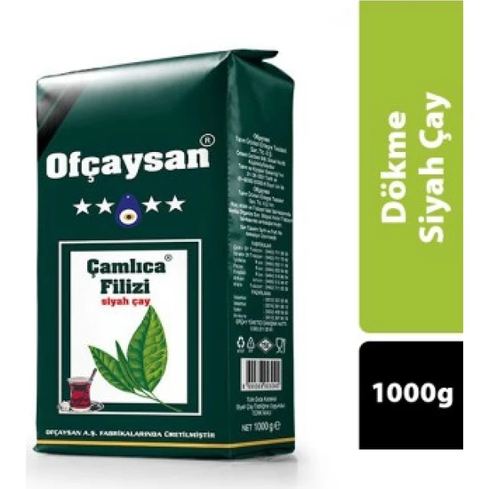 Ofçaysan Çamlıca Filizi Siyah Dökme Çay 1000 gr