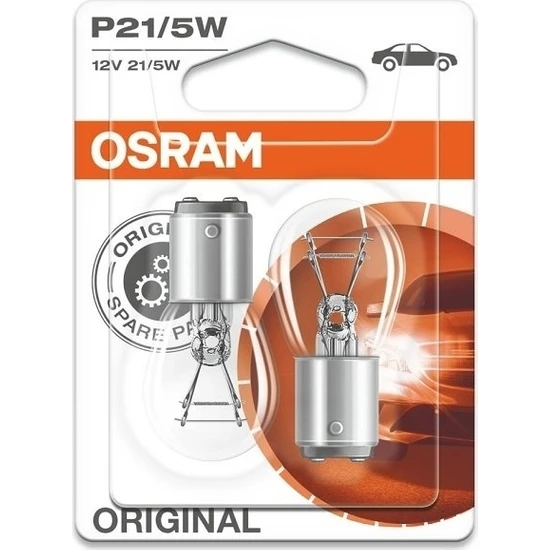 Osram P21/5W Yeni Nesil Ampül 12V 21/5W Çiftli (Çift Duy)