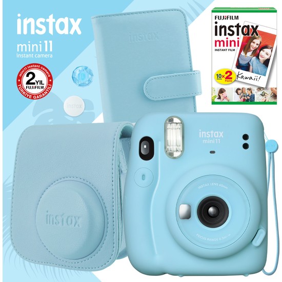 Fujifilm Instax Mini 11 Mavi Fotoğraf Makinesi Seti 1