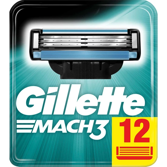 Gillette Mach3 Yedek Tıraş Bıçağı 12'li