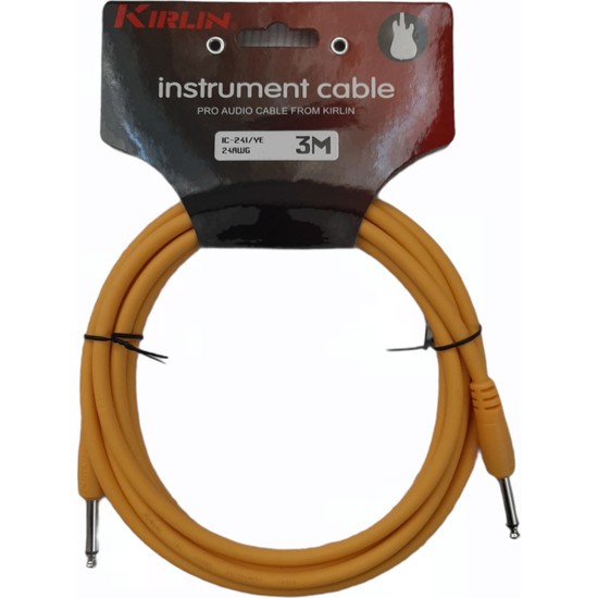 Kirlin Instrument Cable Pro Audio Cable - Enstrüman Kablosu 3 Metre Jak Kablosu