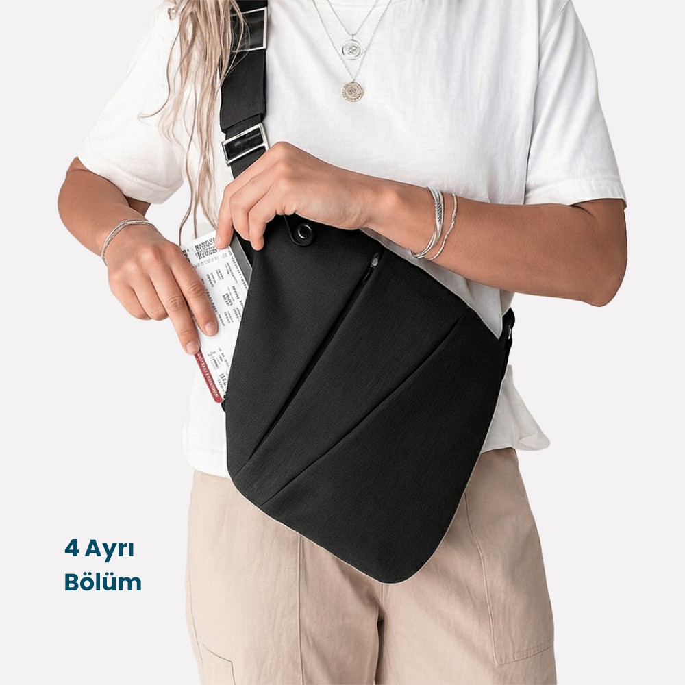 Normath Hırsızlık Önleyici Seyahat Omuz Çantası Su Geçirmez Kesilmez Gizli Bölme Ayarlanabilir Günlük Unisex görsel 4