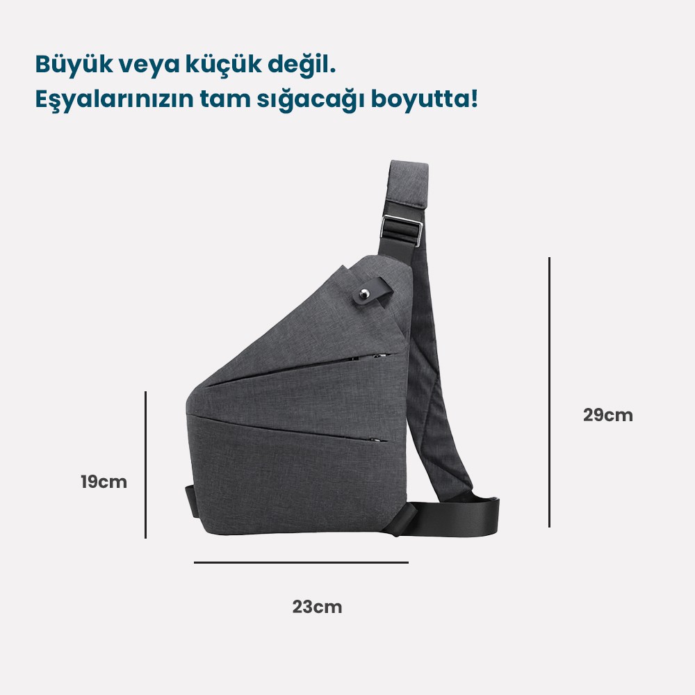 Normath Hırsızlık Önleyici Seyahat Omuz Çantası Su Geçirmez Kesilmez Gizli Bölme Ayarlanabilir Günlük Unisex görsel 6
