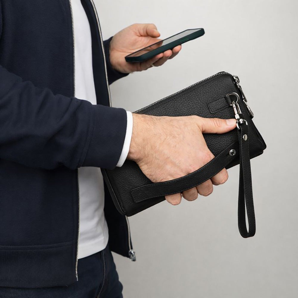 BloominBag Forte Wrist Kilitli Clutch Çanta Deri Eco-friendly Tasarım görsel 7