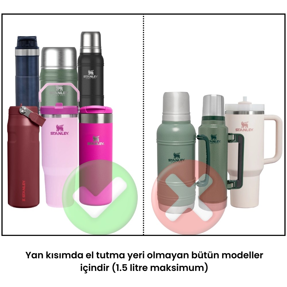 Baghashtag Çift Bölmeli Pembe Kanvas Termos Çantası görsel 4