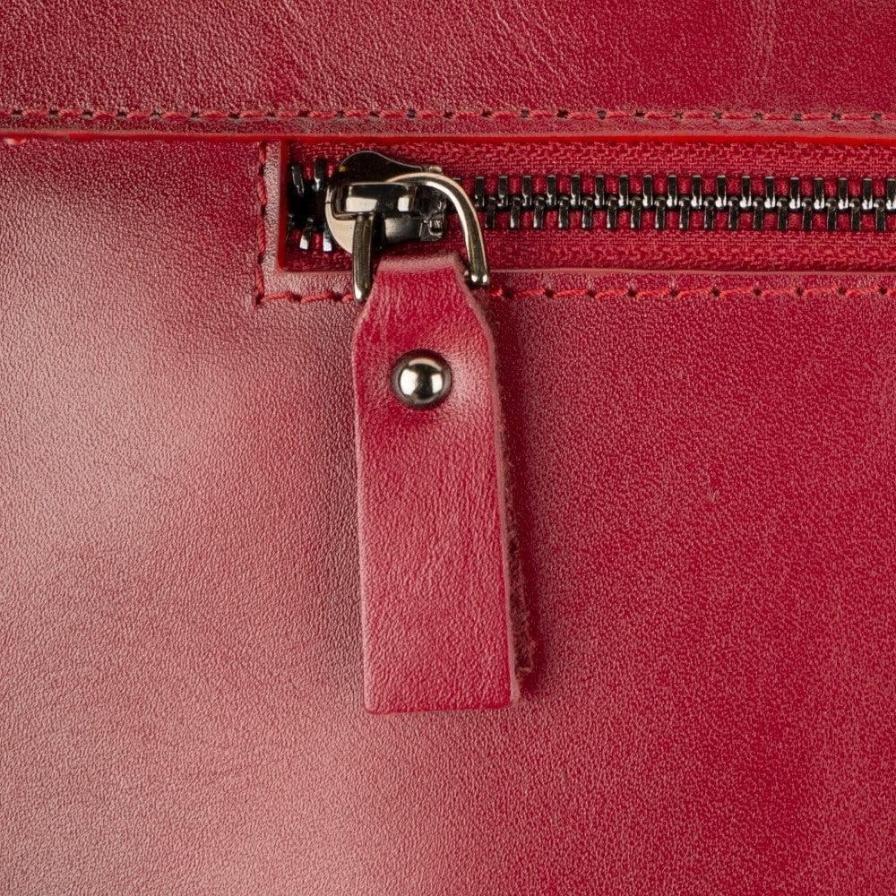 BloominBag Bloom Urban Shield 13"-14" Crimson Red Deri Laptop / Macbook Çantası görsel 6