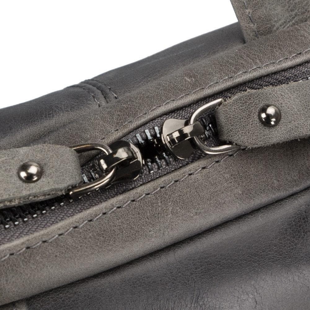 BloominBag Bloom Urban Shield 13"-14" Ash Gray Deri Laptop / Macbook Çantası görsel 7