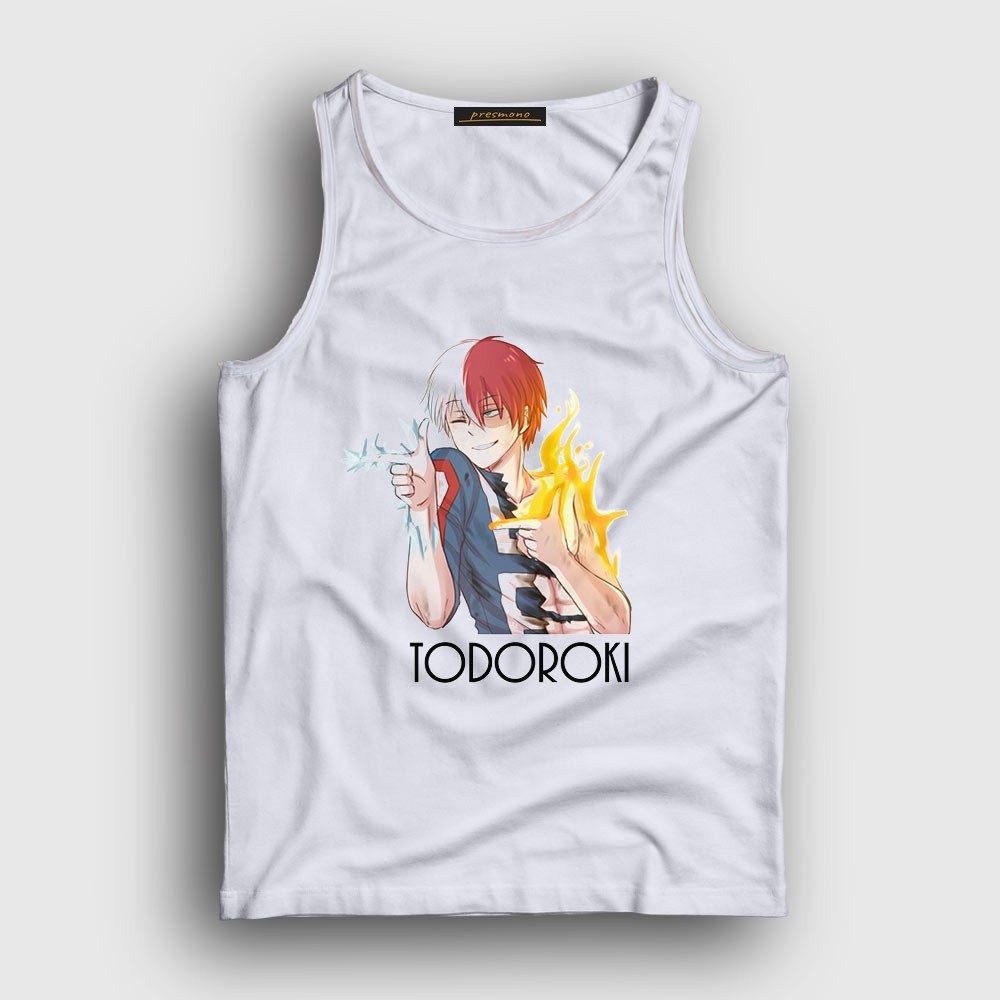 Presmono Unisex Beyaz Shoto Anime Boku No Hero Academia Atlet