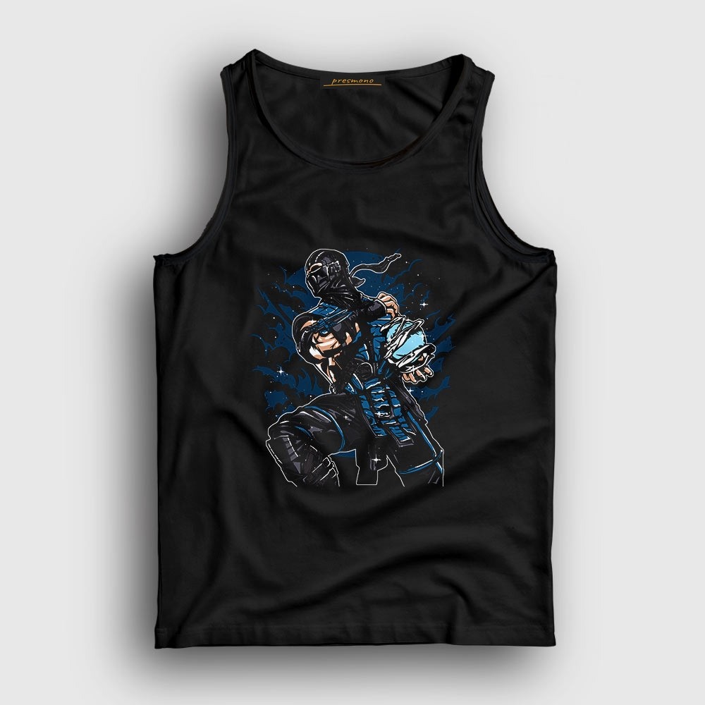 Presmono Unisex Siyah Sub Zero V4 Mortal Kombat Atlet