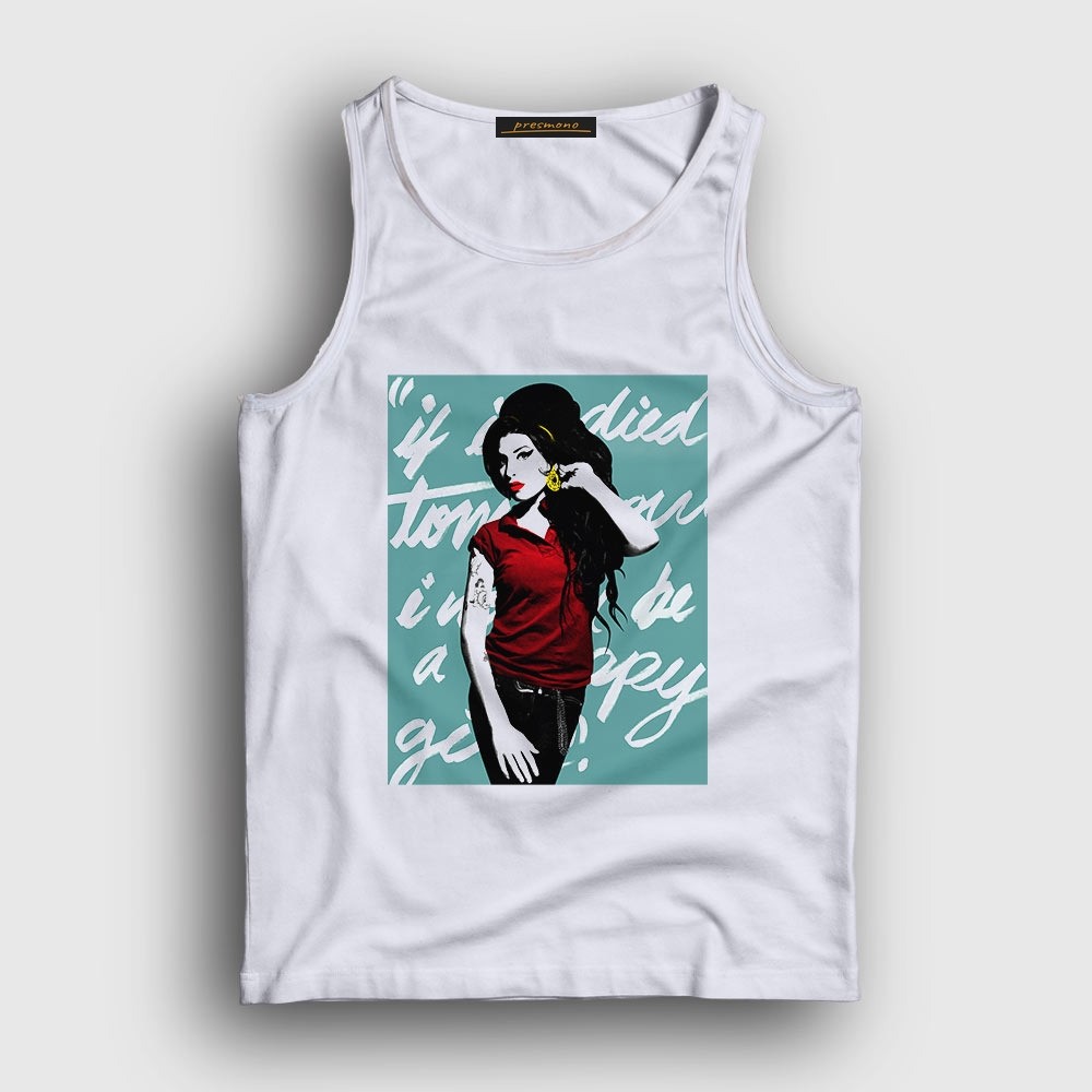 Presmono Unisex Beyaz Icon Amy Winehouse Atlet
