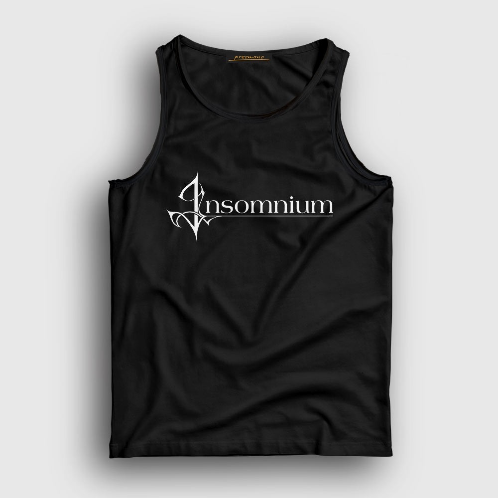 Presmono Unisex Siyah Logo Insomnium Atlet görsel 2