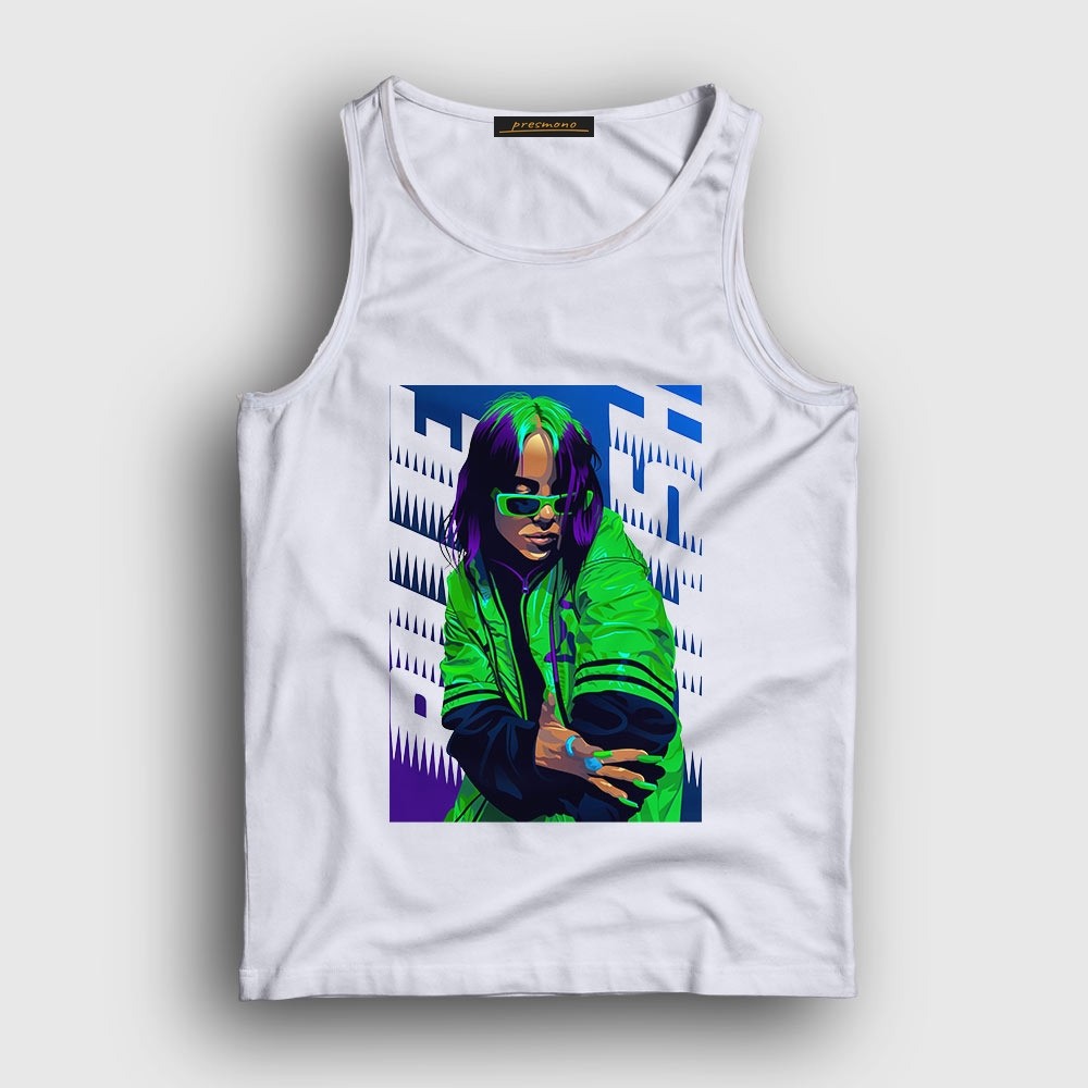 Presmono Unisex Beyaz Green Billie Eilish Atlet
